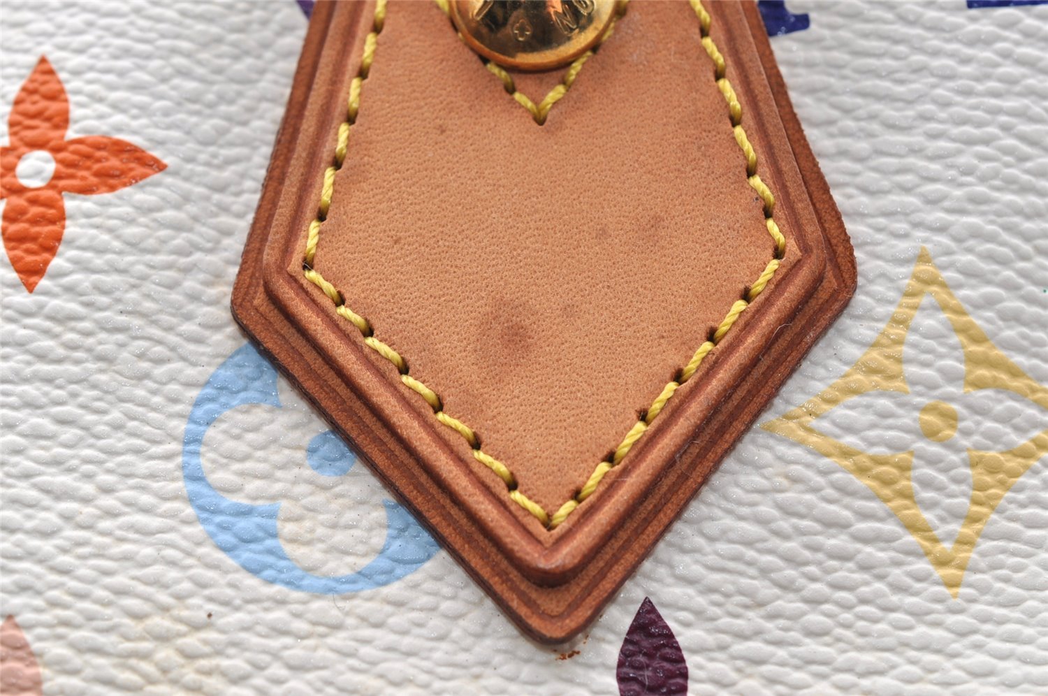 Auth Louis Vuitton Monogram Multicolor Audra Tote Hand Bag White M40047 LV 7170I