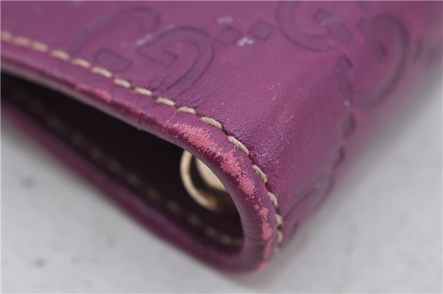 Authentic GUCCI Guccissima Agenda Notebook Cover GG Leather 115240 Purple 7171E