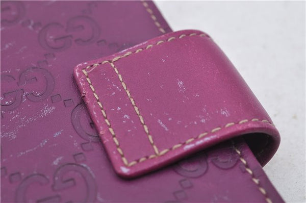 Authentic GUCCI Guccissima Agenda Notebook Cover GG Leather 115240 Purple 7171E