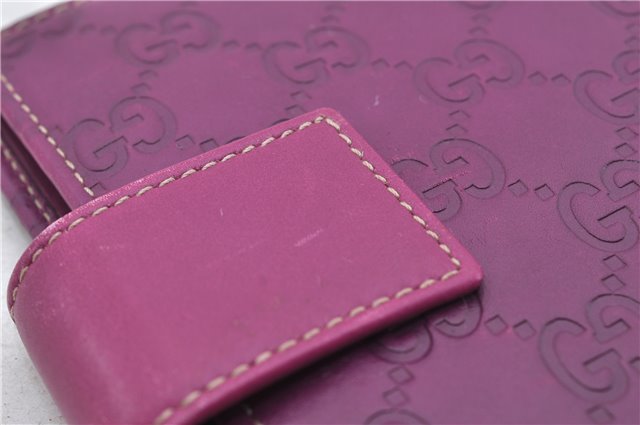 Authentic GUCCI Guccissima Agenda Notebook Cover GG Leather 115240 Purple 7171E