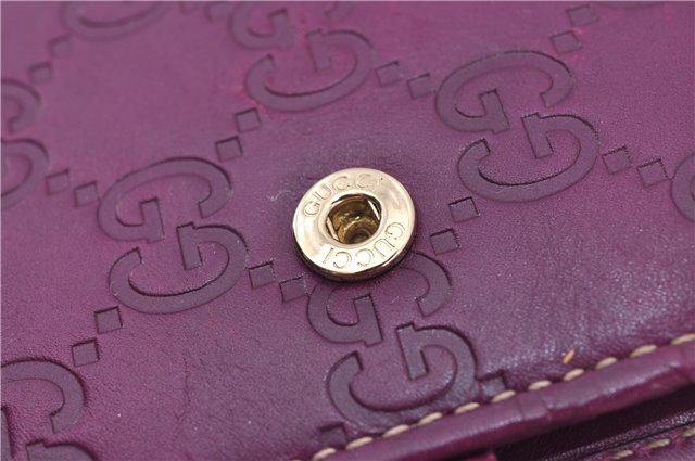 Authentic GUCCI Guccissima Agenda Notebook Cover GG Leather 115240 Purple 7171E