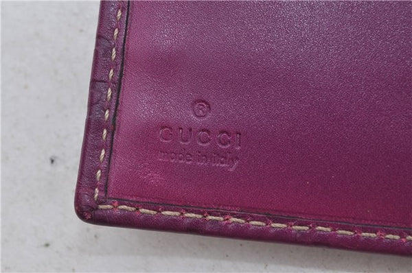 Authentic GUCCI Guccissima Agenda Notebook Cover GG Leather 115240 Purple 7171E