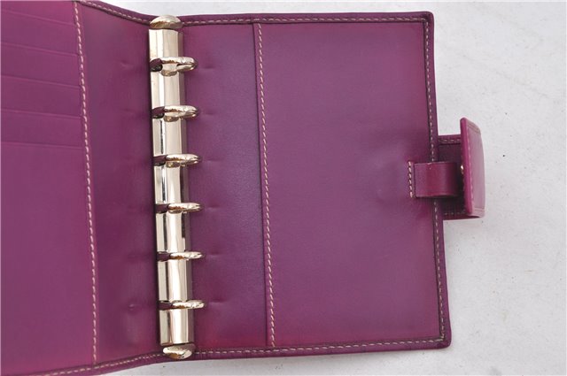 Authentic GUCCI Guccissima Agenda Notebook Cover GG Leather 115240 Purple 7171E