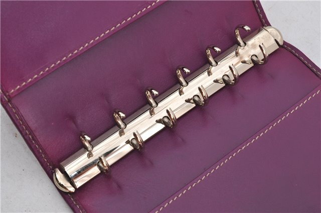 Authentic GUCCI Guccissima Agenda Notebook Cover GG Leather 115240 Purple 7171E