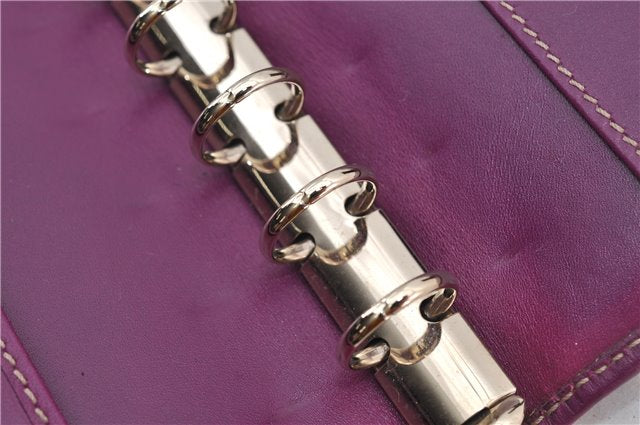 Authentic GUCCI Guccissima Agenda Notebook Cover GG Leather 115240 Purple 7171E