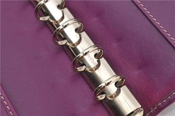 Authentic GUCCI Guccissima Agenda Notebook Cover GG Leather 115240 Purple 7171E