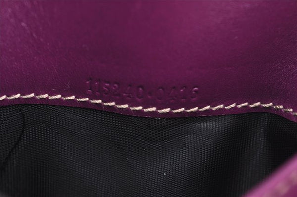 Authentic GUCCI Guccissima Agenda Notebook Cover GG Leather 115240 Purple 7171E
