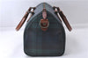 Authentic POLO Ralph Lauren Check PVC Leather 2Way Hand Boston Bag Green 7174D