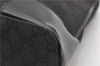 Authentic GUCCI Vintage Shoulder Hand Bag GG Canvas Enamel 0021122 Black 7177D