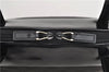Authentic GUCCI Vintage Shoulder Hand Bag GG Canvas Enamel 0021122 Black 7177D