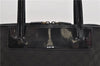 Authentic GUCCI Vintage Shoulder Hand Bag GG Canvas Enamel 0021122 Black 7177D
