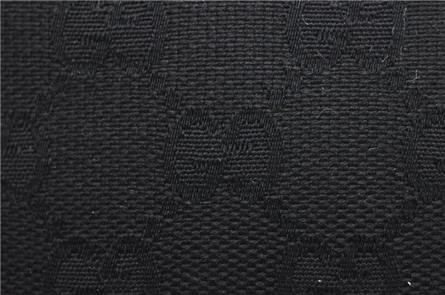 Authentic GUCCI Vintage Shoulder Hand Bag GG Canvas Enamel 0021122 Black 7177D