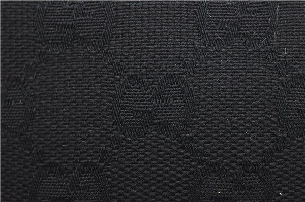 Authentic GUCCI Vintage Shoulder Hand Bag GG Canvas Enamel 0021122 Black 7177D