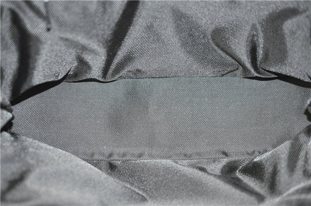 Authentic GUCCI Vintage Shoulder Hand Bag GG Canvas Enamel 0021122 Black 7177D