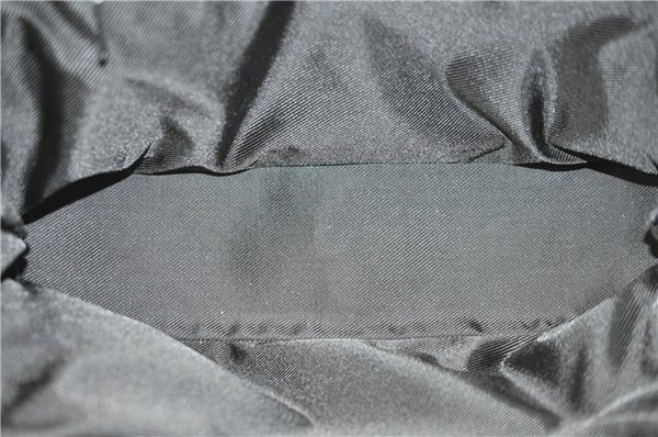 Authentic GUCCI Vintage Shoulder Hand Bag GG Canvas Enamel 0021122 Black 7177D