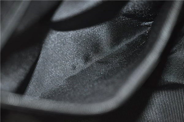 Authentic GUCCI Vintage Shoulder Hand Bag GG Canvas Enamel 0021122 Black 7177D