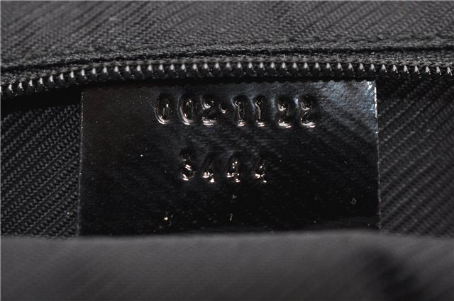 Authentic GUCCI Vintage Shoulder Hand Bag GG Canvas Enamel 0021122 Black 7177D