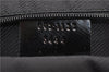 Authentic GUCCI Vintage Shoulder Hand Bag GG Canvas Enamel 0021122 Black 7177D
