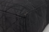 Authentic Christian Dior Lady Dior Cannage Nylon 2Way Hand Bag Black CD 7177I
