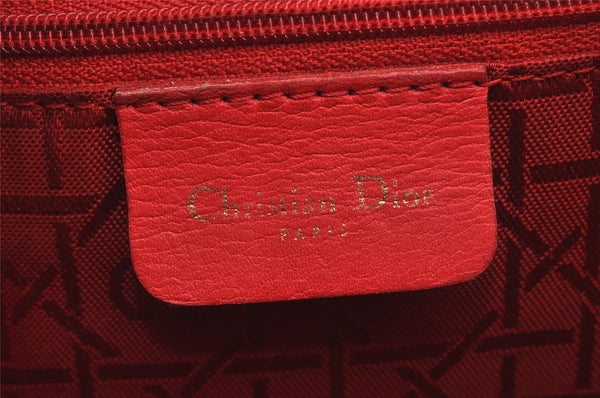 Authentic Christian Dior Lady Dior Cannage Nylon 2Way Hand Bag Black CD 7177I