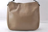 Authentic GUCCI Vintage Bamboo Shoulder Hand Bag Leather 0011638 Beige 7178D