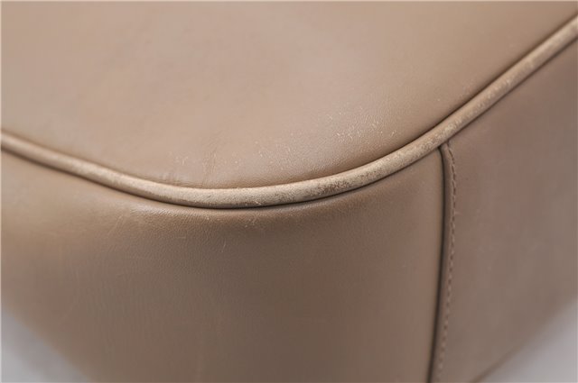 Authentic GUCCI Vintage Bamboo Shoulder Hand Bag Leather 0011638 Beige 7178D