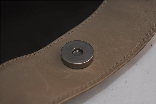 Authentic GUCCI Vintage Bamboo Shoulder Hand Bag Leather 0011638 Beige 7178D