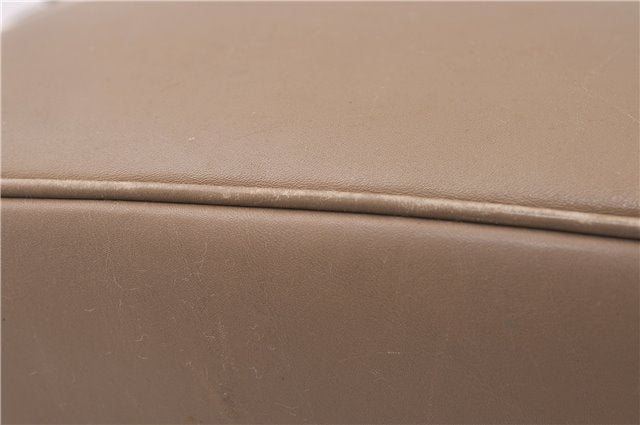 Authentic GUCCI Vintage Bamboo Shoulder Hand Bag Leather 0011638 Beige 7178D