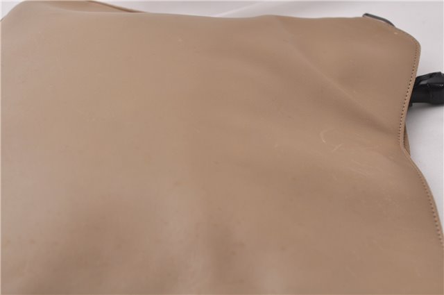 Authentic GUCCI Vintage Bamboo Shoulder Hand Bag Leather 0011638 Beige 7178D