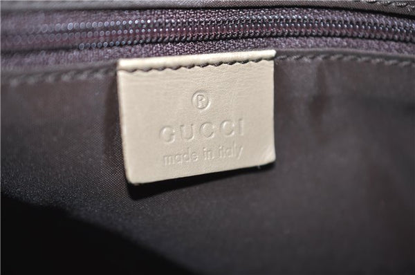 Authentic GUCCI Vintage Bamboo Shoulder Hand Bag Leather 0011638 Beige 7178D