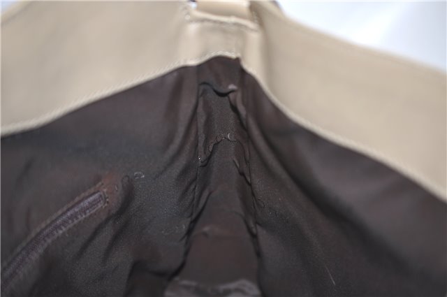 Authentic GUCCI Vintage Bamboo Shoulder Hand Bag Leather 0011638 Beige 7178D