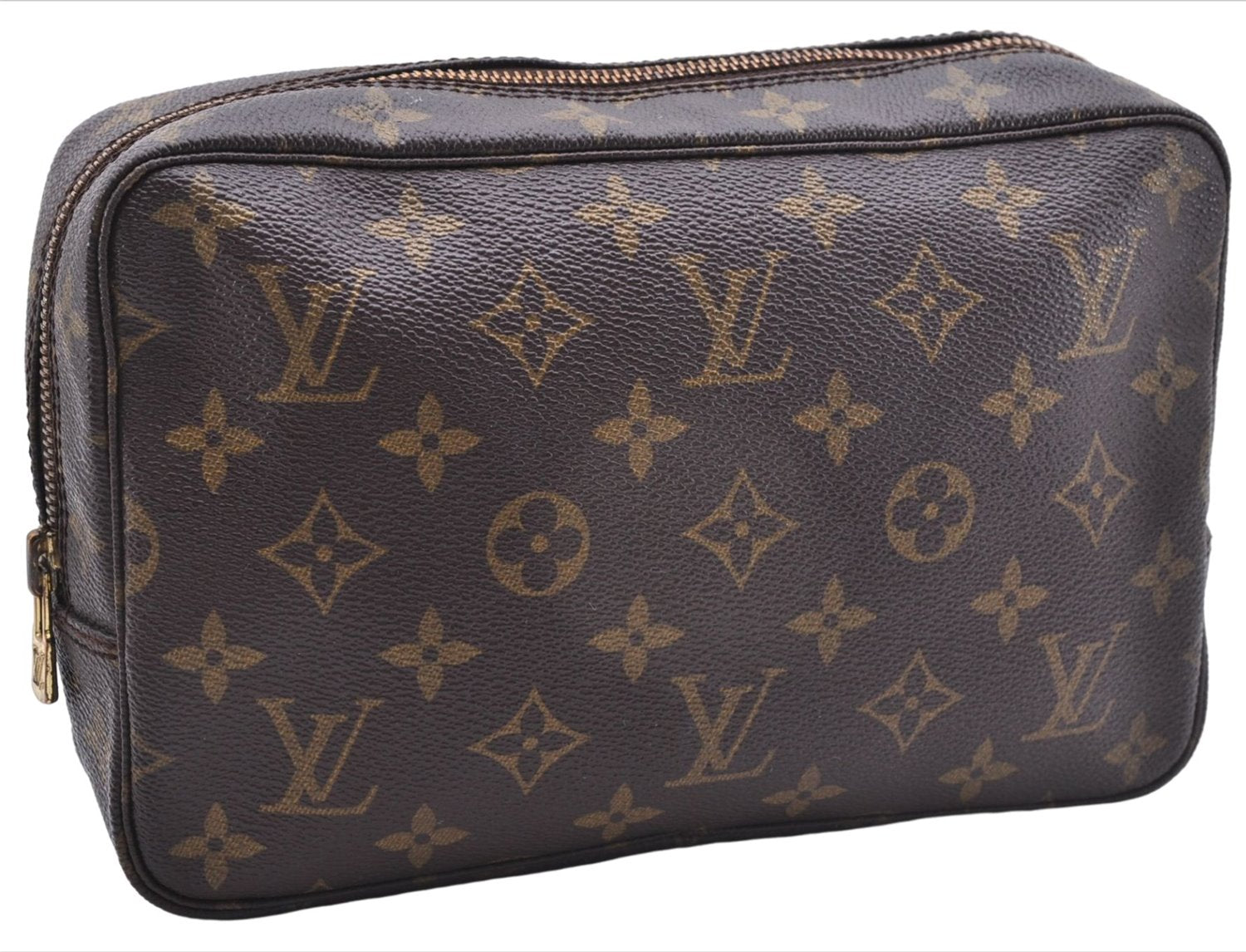 Auth Louis Vuitton Monogram Trousse Toilette 23 Clutch Hand Bag M47524 LV 7180E