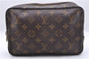 Auth Louis Vuitton Monogram Trousse Toilette 23 Clutch Hand Bag M47524 LV 7180E