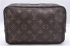 Auth Louis Vuitton Monogram Trousse Toilette 23 Clutch Hand Bag M47524 LV 7180E