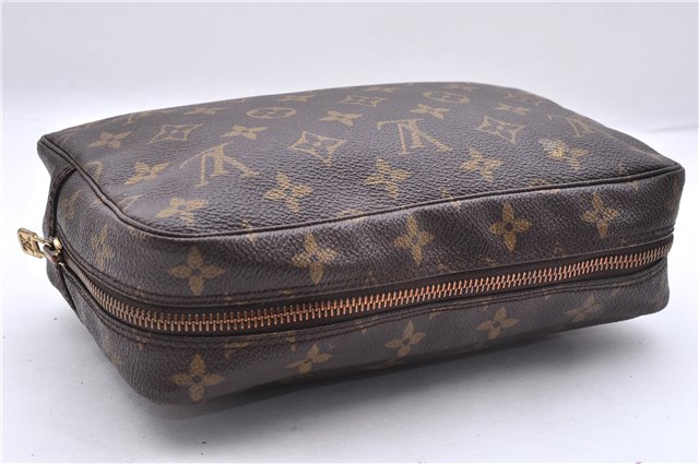 Auth Louis Vuitton Monogram Trousse Toilette 23 Clutch Hand Bag M47524 LV 7180E