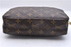Auth Louis Vuitton Monogram Trousse Toilette 23 Clutch Hand Bag M47524 LV 7180E