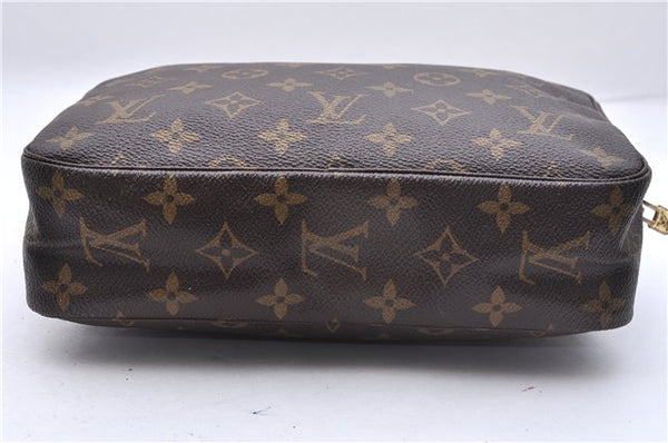 Auth Louis Vuitton Monogram Trousse Toilette 23 Clutch Hand Bag M47524 LV 7180E