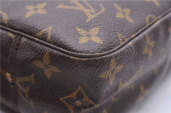 Auth Louis Vuitton Monogram Trousse Toilette 23 Clutch Hand Bag M47524 LV 7180E