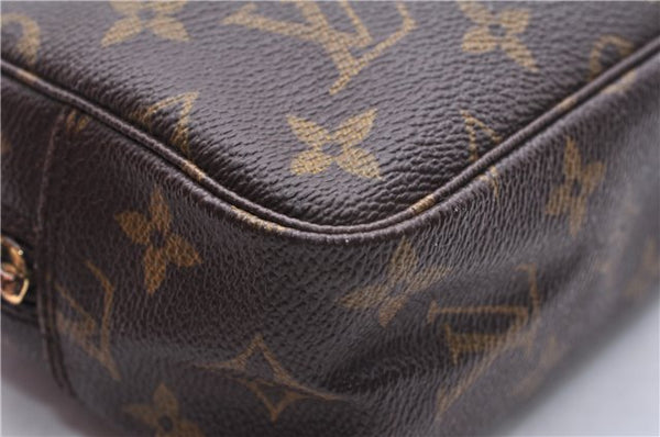 Auth Louis Vuitton Monogram Trousse Toilette 23 Clutch Hand Bag M47524 LV 7180E