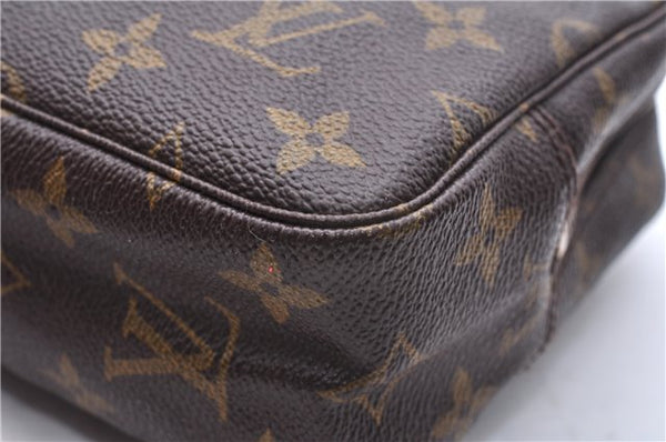 Auth Louis Vuitton Monogram Trousse Toilette 23 Clutch Hand Bag M47524 LV 7180E