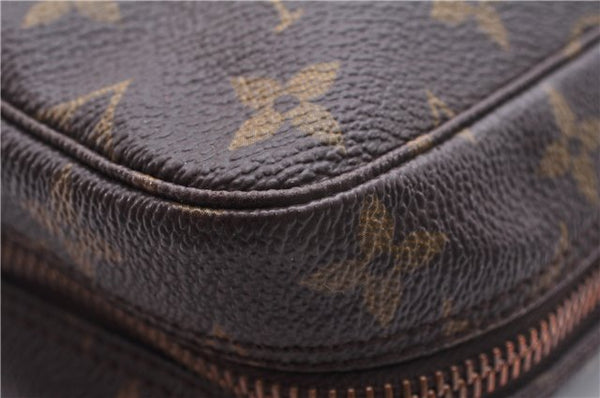 Auth Louis Vuitton Monogram Trousse Toilette 23 Clutch Hand Bag M47524 LV 7180E