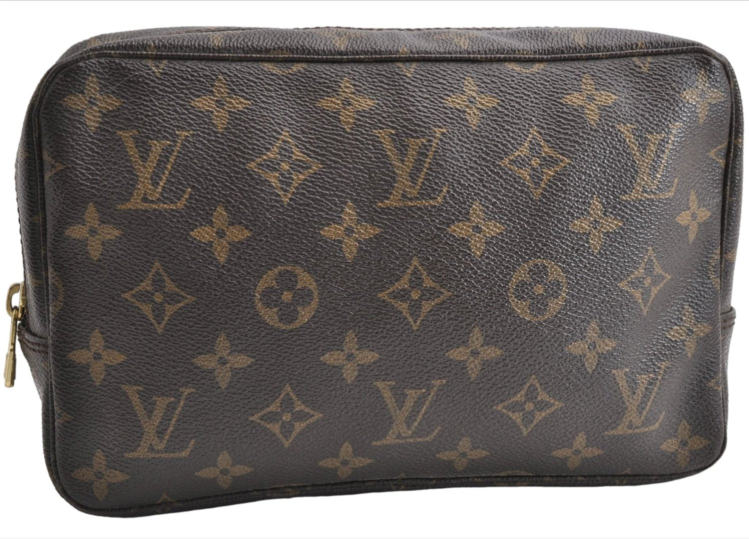 Auth Louis Vuitton Monogram Trousse Toilette 23 Clutch Hand Bag M47524 LV 7181E