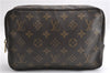 Auth Louis Vuitton Monogram Trousse Toilette 23 Clutch Hand Bag M47524 LV 7181E