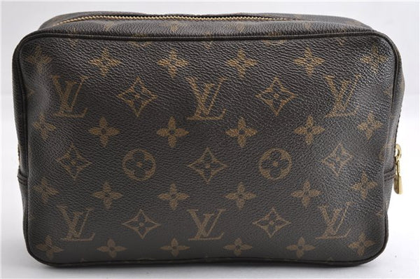 Auth Louis Vuitton Monogram Trousse Toilette 23 Clutch Hand Bag M47524 LV 7181E