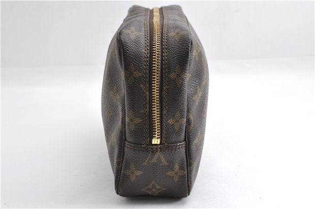 Auth Louis Vuitton Monogram Trousse Toilette 23 Clutch Hand Bag M47524 LV 7181E
