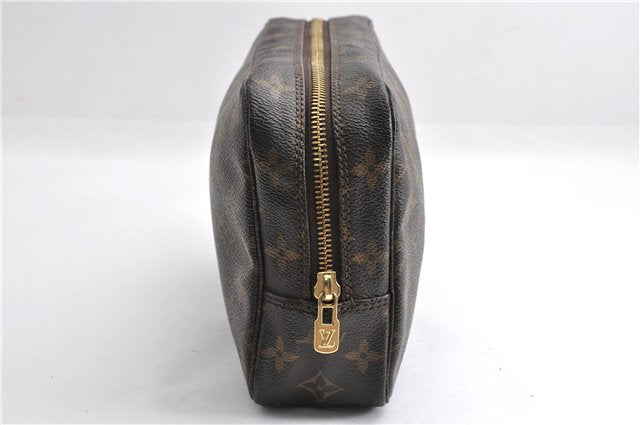 Auth Louis Vuitton Monogram Trousse Toilette 23 Clutch Hand Bag M47524 LV 7181E