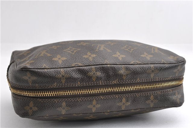 Auth Louis Vuitton Monogram Trousse Toilette 23 Clutch Hand Bag M47524 LV 7181E