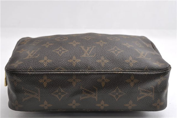 Auth Louis Vuitton Monogram Trousse Toilette 23 Clutch Hand Bag M47524 LV 7181E