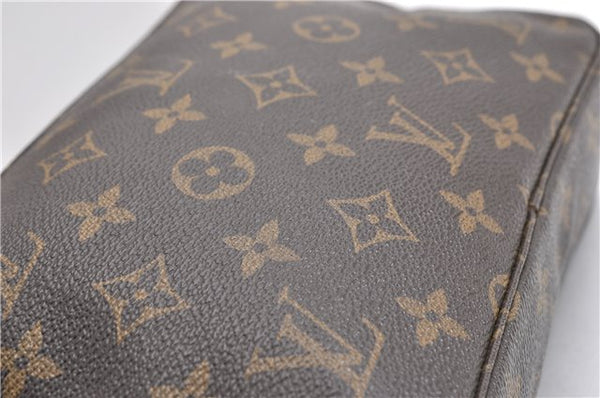 Auth Louis Vuitton Monogram Trousse Toilette 23 Clutch Hand Bag M47524 LV 7181E