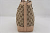 Authentic GUCCI Craft Shoulder Tote Bag GG Canvas Leather 269878 Brown 7182E